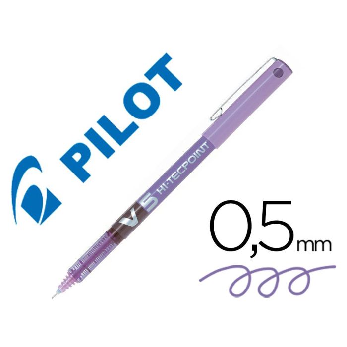 Rotulador Pilot Punta Aguja V-5 Violeta 0.5 mm 12 unidades