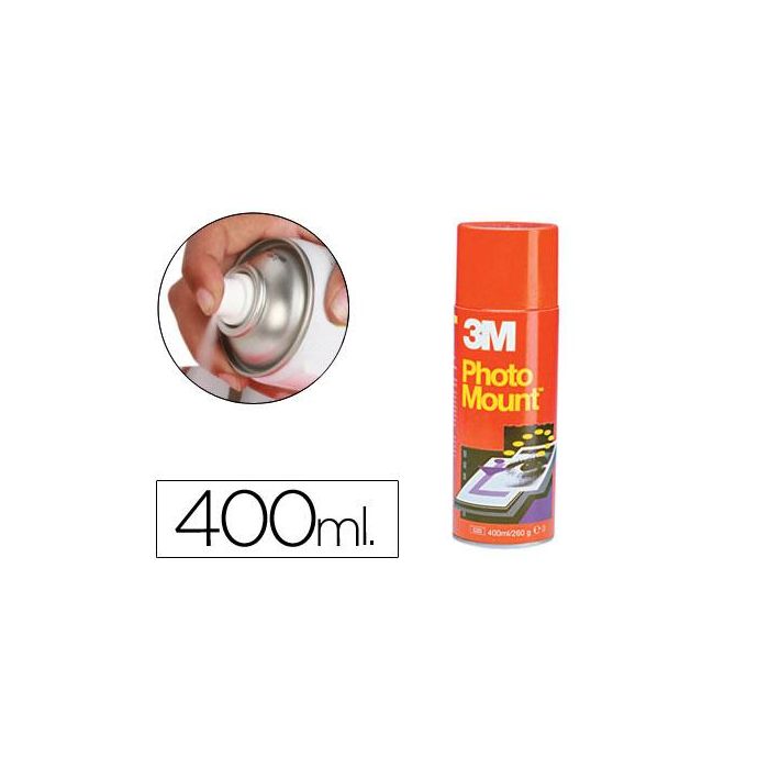 Pegamento 3M Spray Photo Mount Adhesivo Permanente Bote De 400 mL