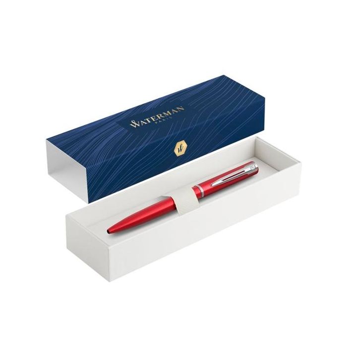 Waterman bolígrafo allure punta media estuche de regalo lacado rojo