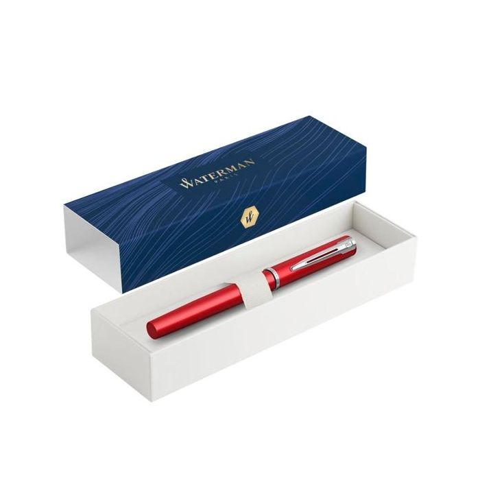 Waterman pluma estilográfica allure estuche de regalo lacado rojo