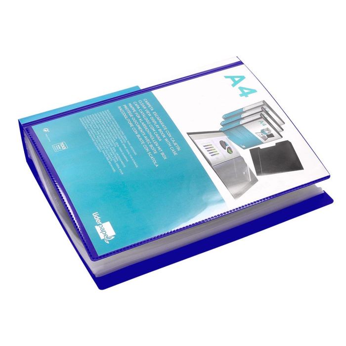 Carpeta Liderpapel Personaliza 37862 100 Fundas Polipropilenodin A4 Azul Con Cajetin 5