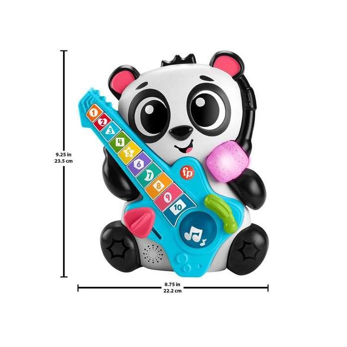 Oso Panda Fisher-Price con guitarra. Aprende los números y formas con luces y sonidos. 5