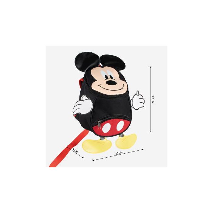 Mochila Infantil Mickey Mouse 2100003393 Negro 9 x 20 x 27 cm 2