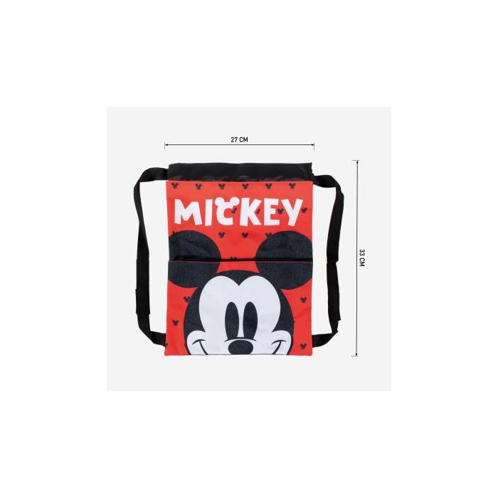 Mochila Saco Infantil Mickey Mouse Rojo 27 x 33 x 1 cm 2