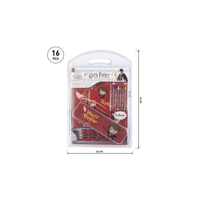 Set de Papelería Harry Potter 16 Piezas Rojo 1 Set de Papelería Harry Potter 16 Piezas Rojo 1