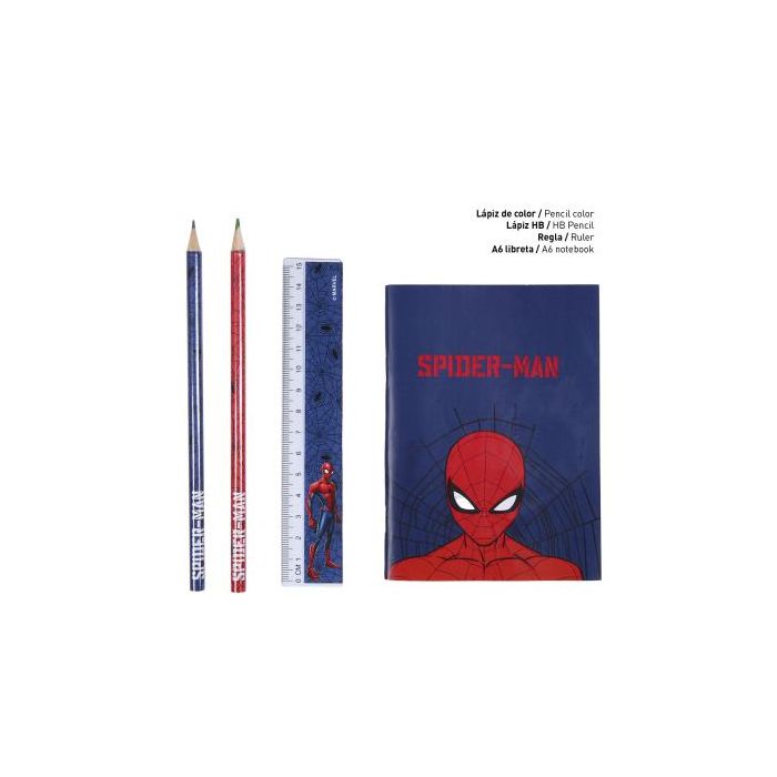 Set de Papelería Spiderman Azul oscuro (12 pcs) 2