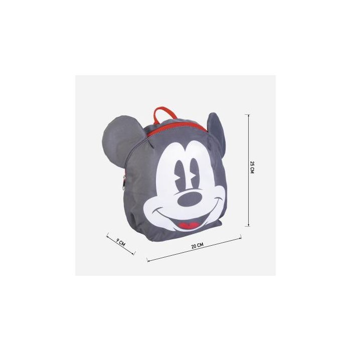 Mochila Infantil Mickey Mouse Gris (9 x 20 x 25 cm) 3