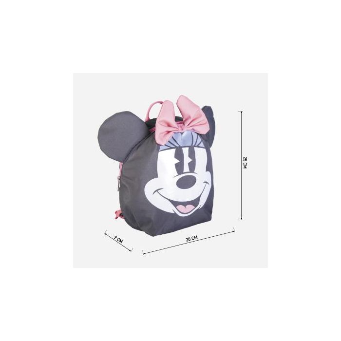Mochila Infantil Minnie Mouse Gris (9 x 20 x 25 cm) 3