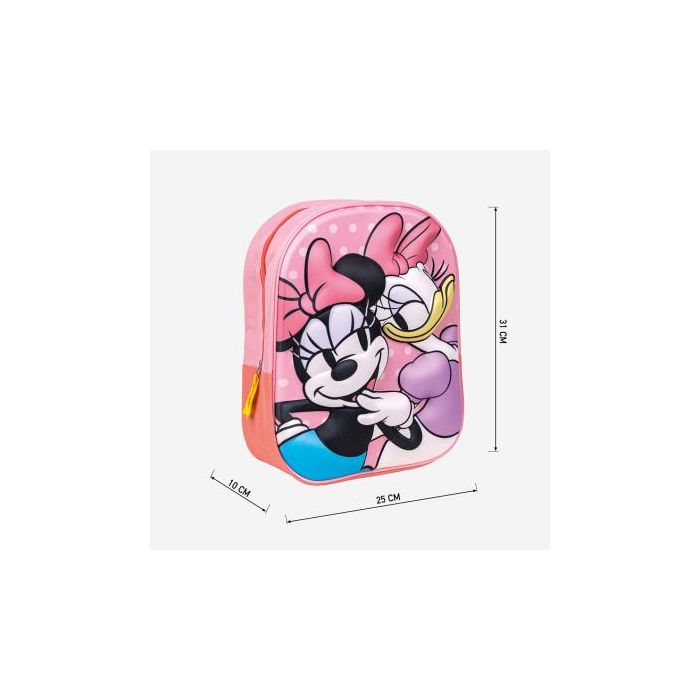 Mochila Escolar Minnie Mouse Rosa 25 x 31 x 10 cm 3