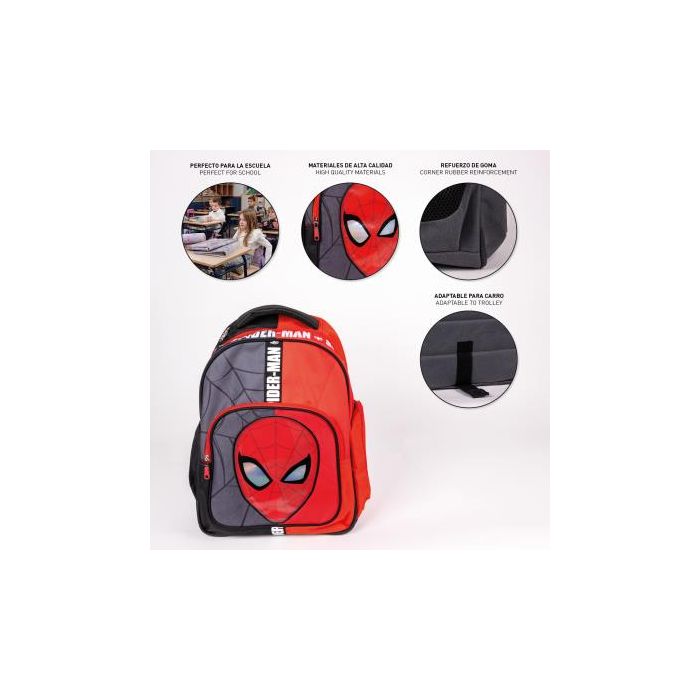 Mochila Escolar Spider-Man Rojo Negro 32 x 15 x 42 cm 3