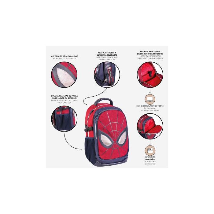 Mochila Escolar Spider-Man Rojo 31 x 47 x 24 cm 4