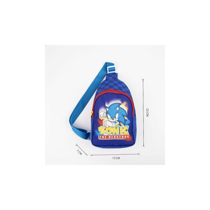 Mochila Infantil Bandolera Sonic Azul 3