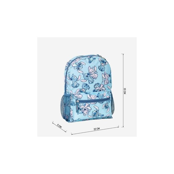 Mochila Infantil Tiempo Libre Estampado Stitch Azul 4