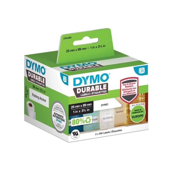 Dymo Cinta Adhesiva Durable Labelwriter Labels 59 mmx190 mm, Negro Sobre Fondo Blanco 1 Rollo De 170 Etiquetas Dymo Cinta Adhesiva Durable Labelwriter Labels 59 mmx190 mm, Negro Sobre Fondo Blanco 1 Rollo De 170 Etiquetas