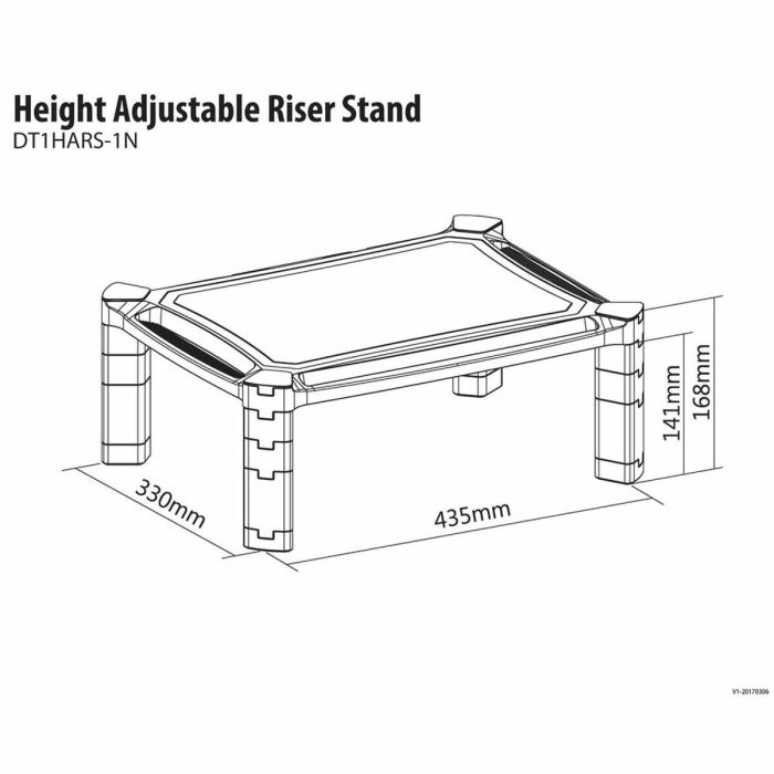 Mesa para Portátil V7 DT1HARS-1E Negro 2