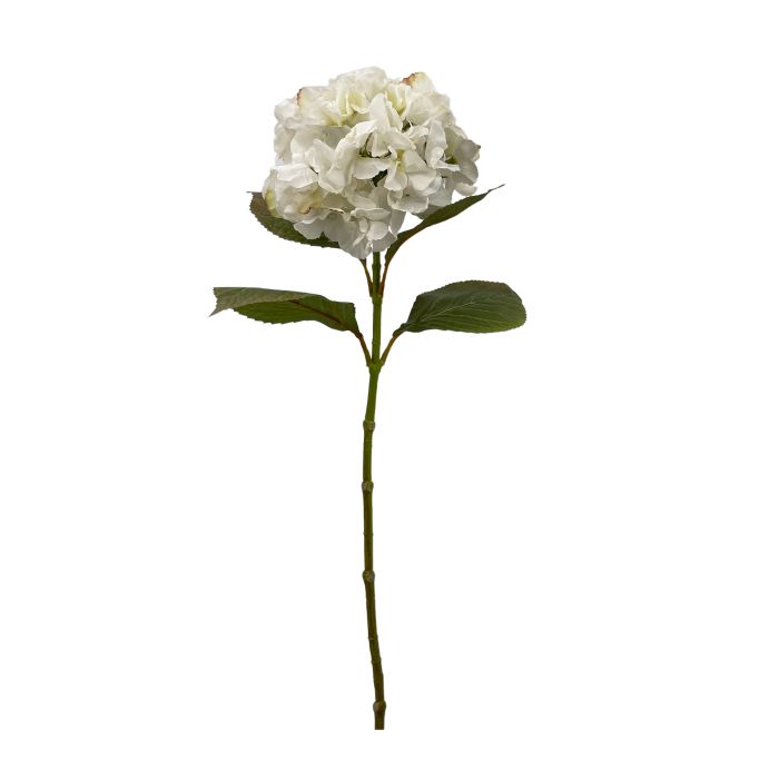 Flor Artificial Vara de Hortensia Dry Blanco Tela