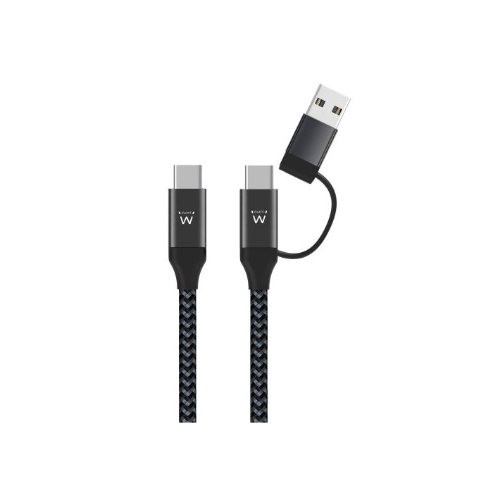 Cable Cargador USB Ewent EW9918 Negro 1 m 1