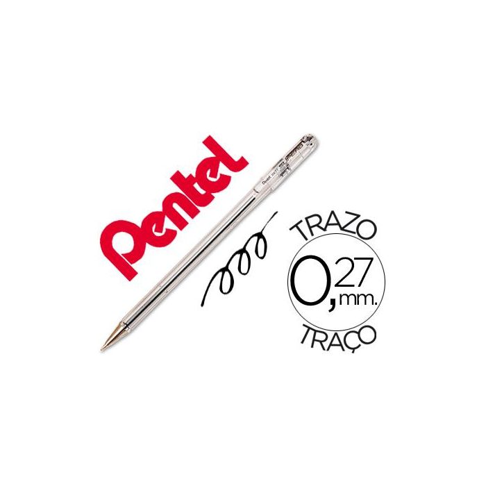 Pentel Bolígrafo Superb Bk77 Negro Caja 12 Ud