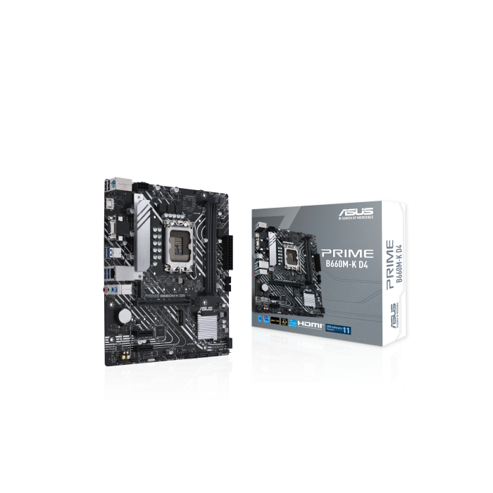 (A) Placa Asus Prime B660M-K D4,Intel,1700,B660,2Ddr4,Matx 1