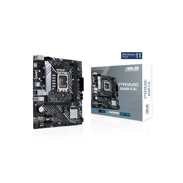 (A) Placa Asus Prime B660M-K D4,Intel,1700,B660,2Ddr4,Matx 4