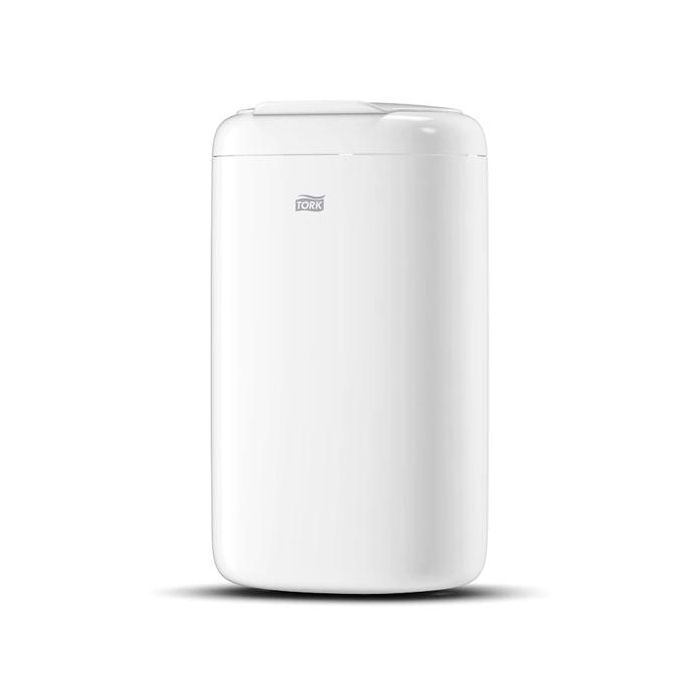 Tork Contenedor de Basura 5 L Blanco, Diseño Elevation, Plástico, Montaje Flexible, Ideal para Espacios Pequeños