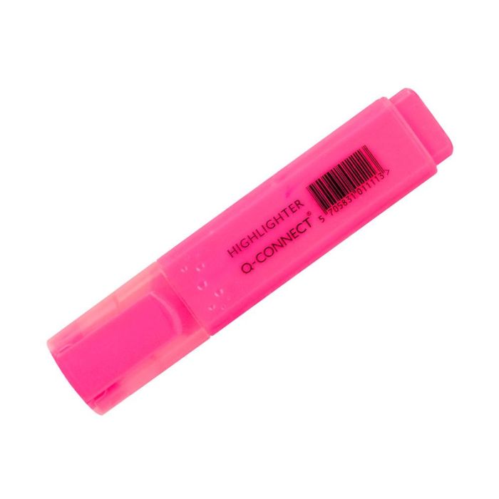 Rotulador Q-Connect Fluorescente Rosa Punta Biselada 10 unidades 3