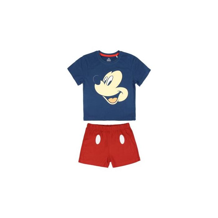 Pijama Corto Single Jersey Mickey Navy
