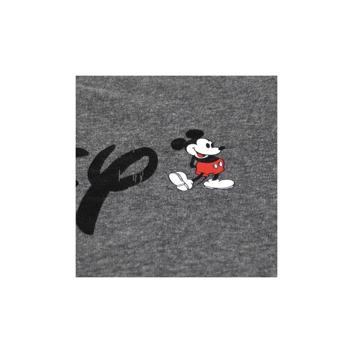 Camiseta Corta Premium Single Jersey Acid Wash Disney Gris Oscuro 2