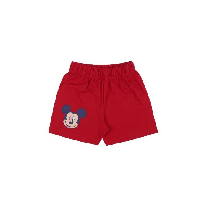 Pijama Corto Single Jersey Mickey Rojo 3