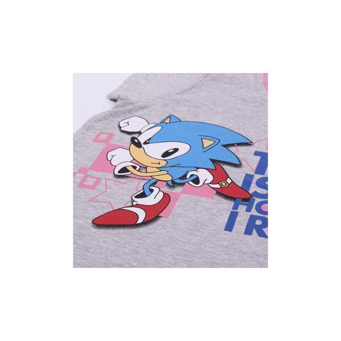 Pijama Corto Single Jersey Sonic Gris 5