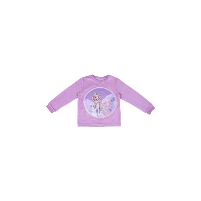 Pijama Largo Velour Cotton Frozen 2 Lila 1