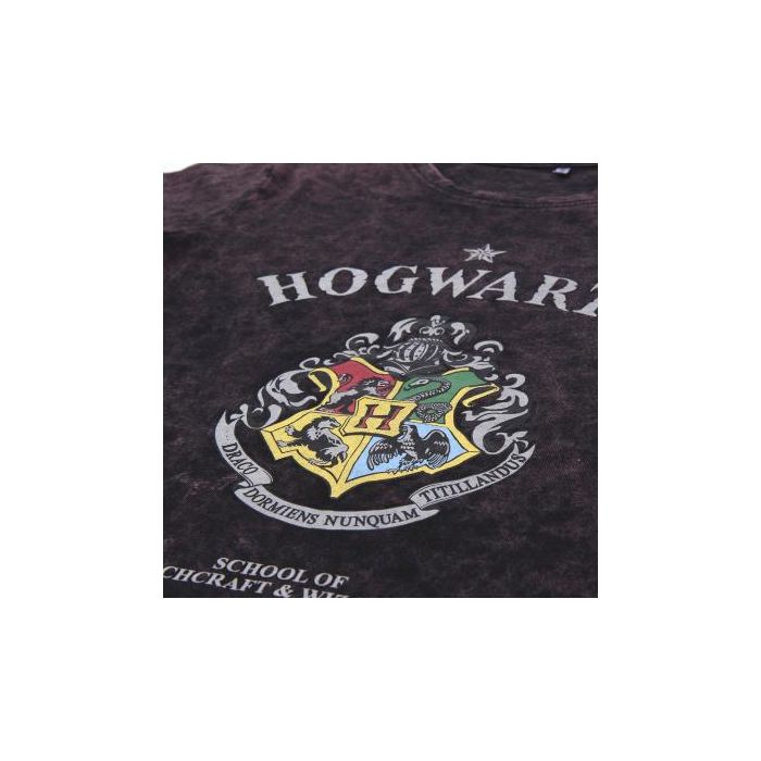 Camiseta Larga Single Jersey Harry Potter Gris Oscuro 2