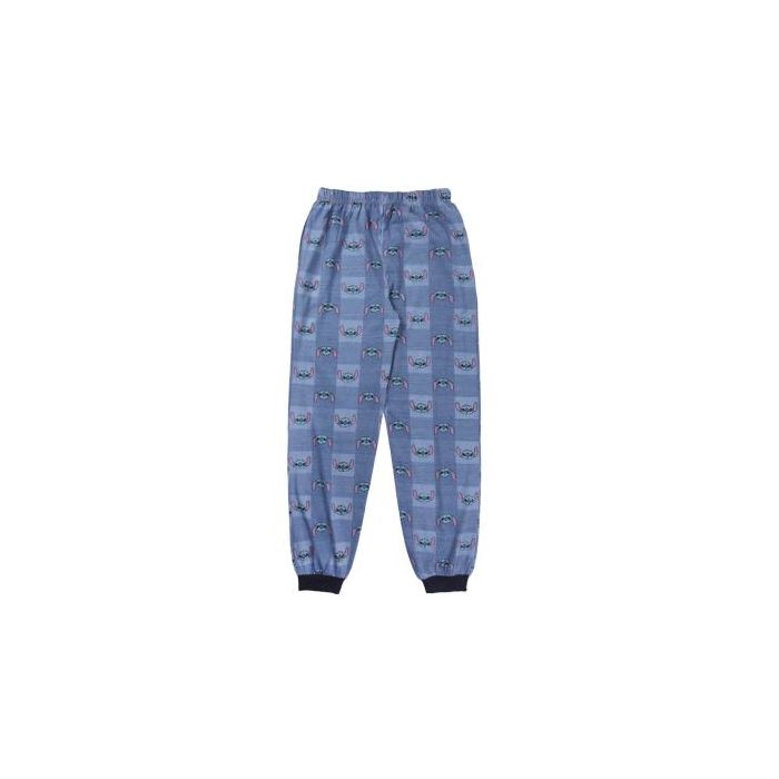 Pijama Largo Single Jersey Stitch Azul 4