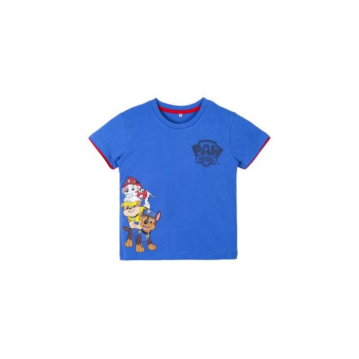 Camiseta Corta Single Jersey Punto Paw Patrol Azul 0