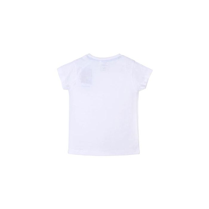 Camiseta Corta Single Jersey Punto Frozen 2 Blanco 1