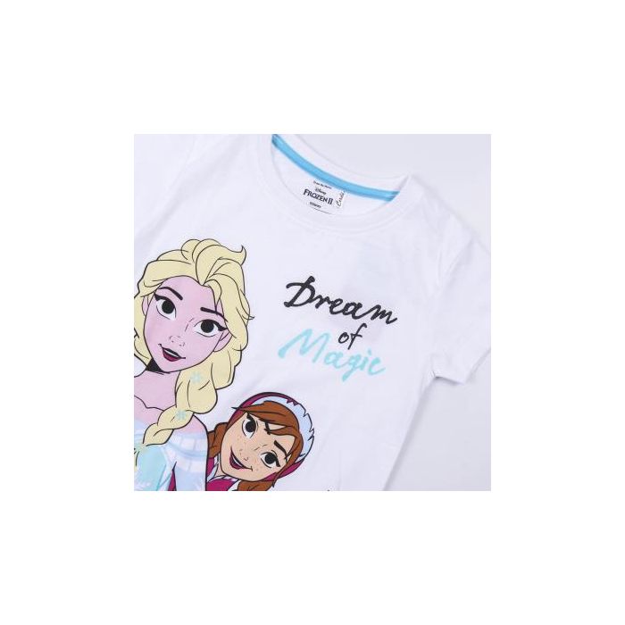 Camiseta Corta Single Jersey Punto Frozen 2 Blanco 2 Camiseta Corta Single Jersey Punto Frozen 2 Blanco 2