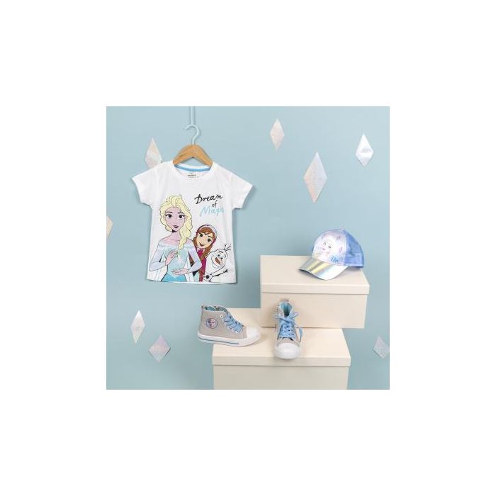 Camiseta Corta Single Jersey Punto Frozen 2 Blanco 5 Camiseta Corta Single Jersey Punto Frozen 2 Blanco 5