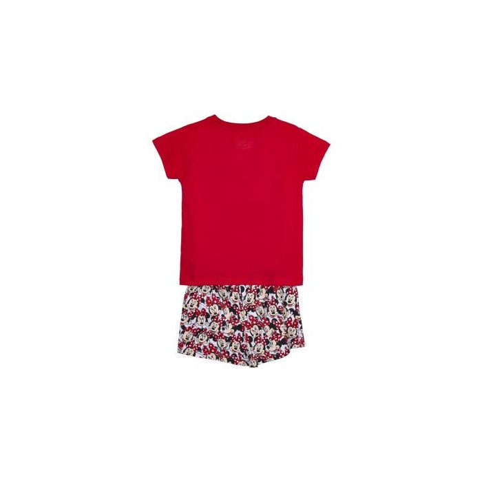 Pijama Corto Single Jersey Punto Minnie Rojo 1