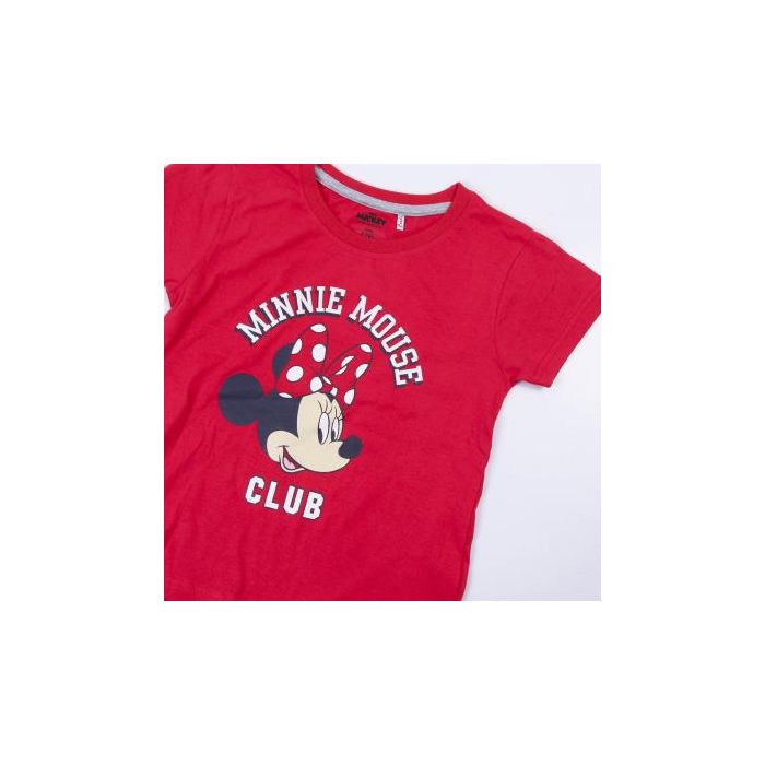 Pijama Corto Single Jersey Punto Minnie Rojo 2