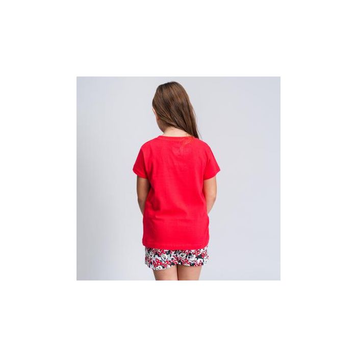 Pijama Corto Single Jersey Punto Minnie Rojo 4