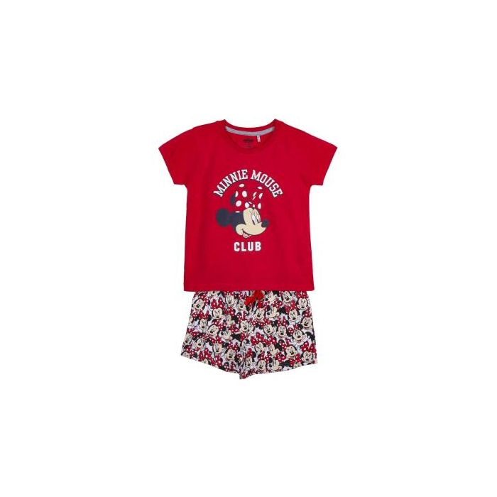 Pijama Corto Single Jersey Punto Minnie Rojo 0 Pijama Corto Single Jersey Punto Minnie Rojo 0