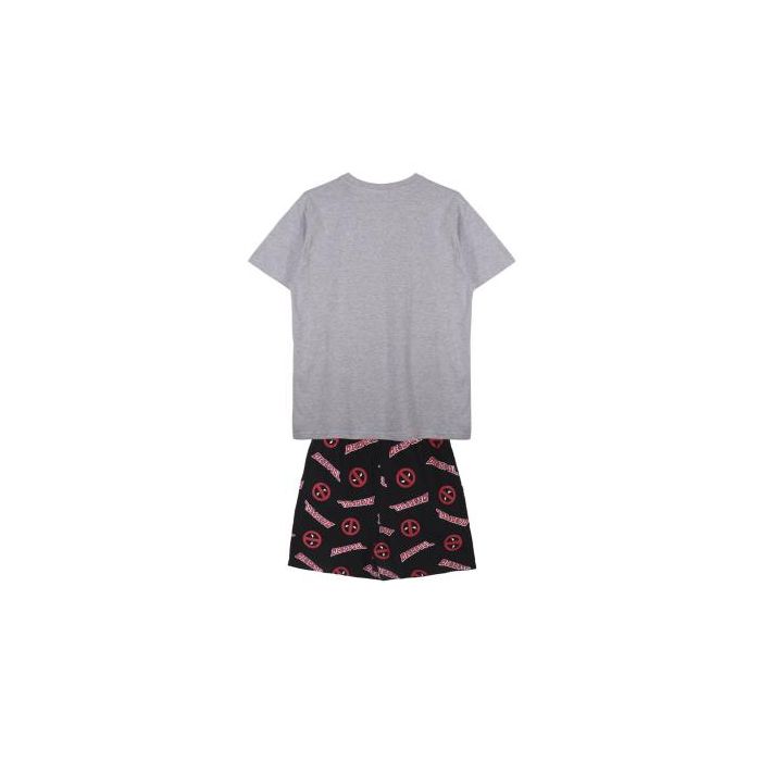 Pijama corto single jersey punto deadpool Gray 1