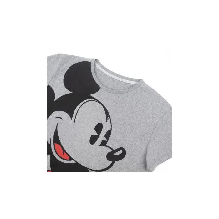 Camiseta Corta Single Jersey Punto Mickey Gris Oscuro 2