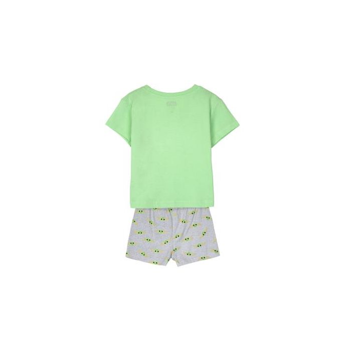 Pijama Corto Single Jersey Punto The Mandalorian Verde Claro 1