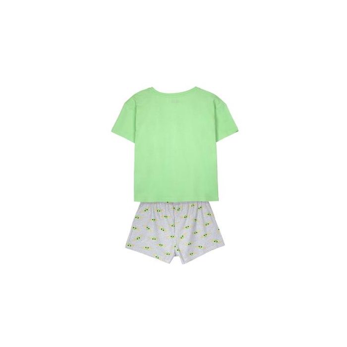 Pijama Corto Single Jersey Punto The Mandalorian Verde Claro 1