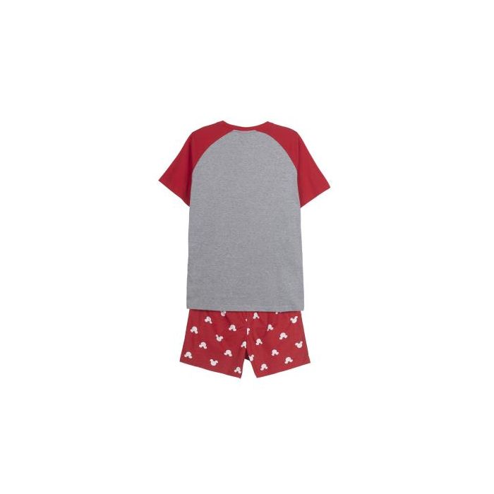 Pijama Corto Single Jersey Punto Mickey Rojo 1