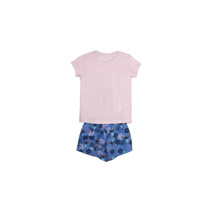 Pijama Corto Single Jersey Punto Stitch Azul 1