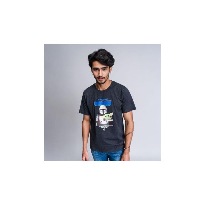Camiseta Corta Single Jersey Punto The Mandalorian Negro XXL 3