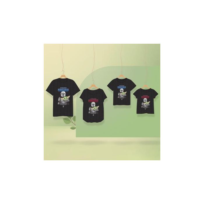 Camiseta Corta Single Jersey Punto The Mandalorian Negro XXL 5