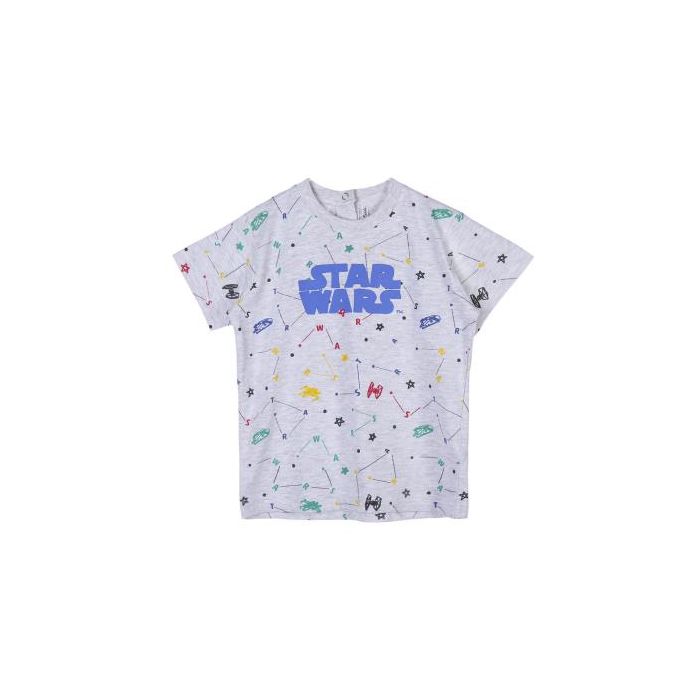 Camiseta Corta Pack X2 Star Wars Gris 24 Meses 1